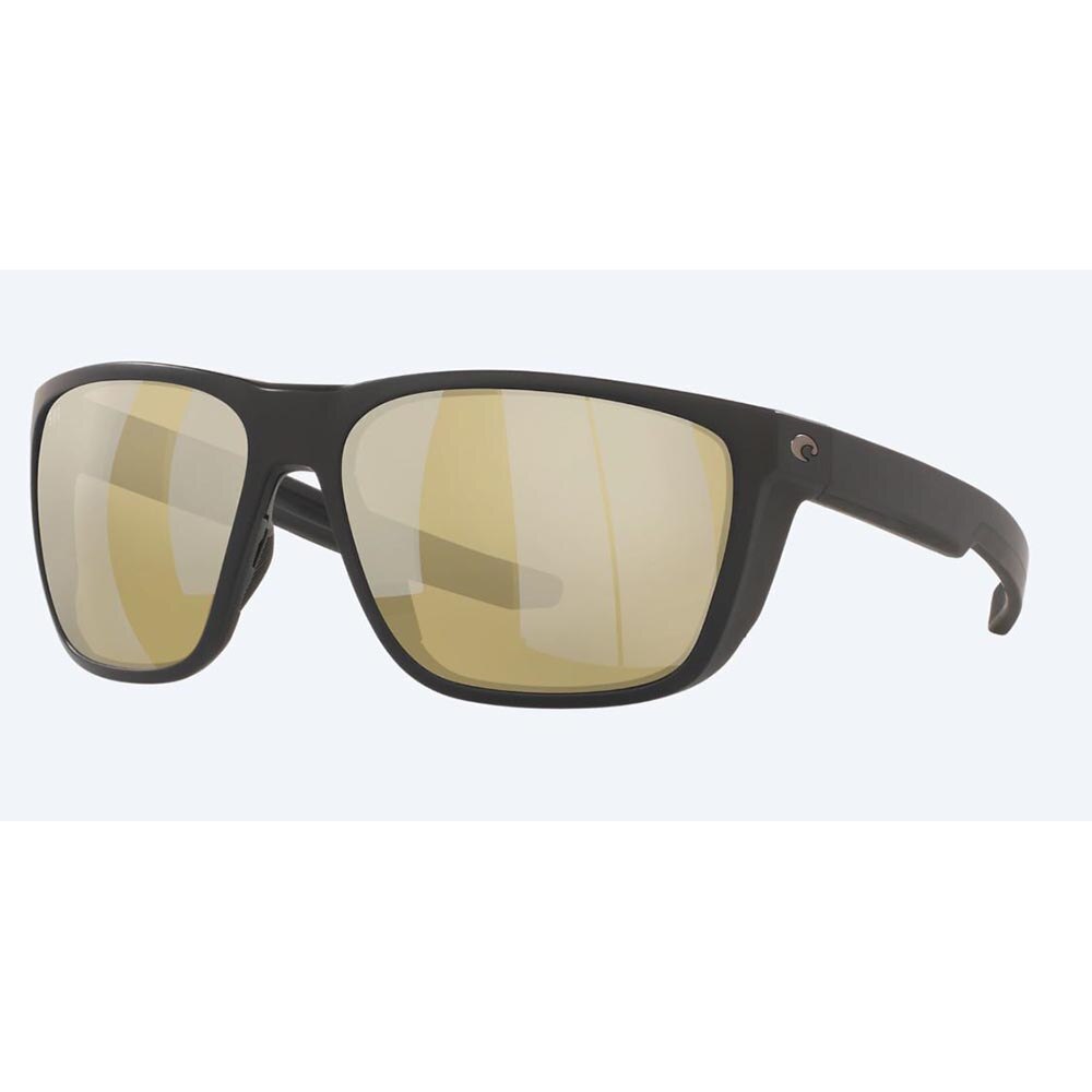 Costa Ferg Sunglasses Polarized in Matte Black with Sunrise Silver Mirror 580G